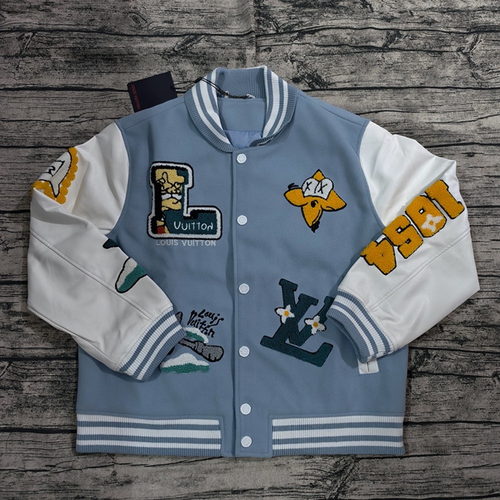 Louis Vuitton Blue Baseball Jacket